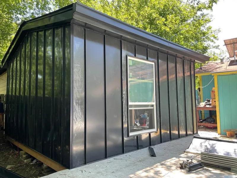 Black standing seam metal wall panels for Metal Roof Installation in Lexington Park