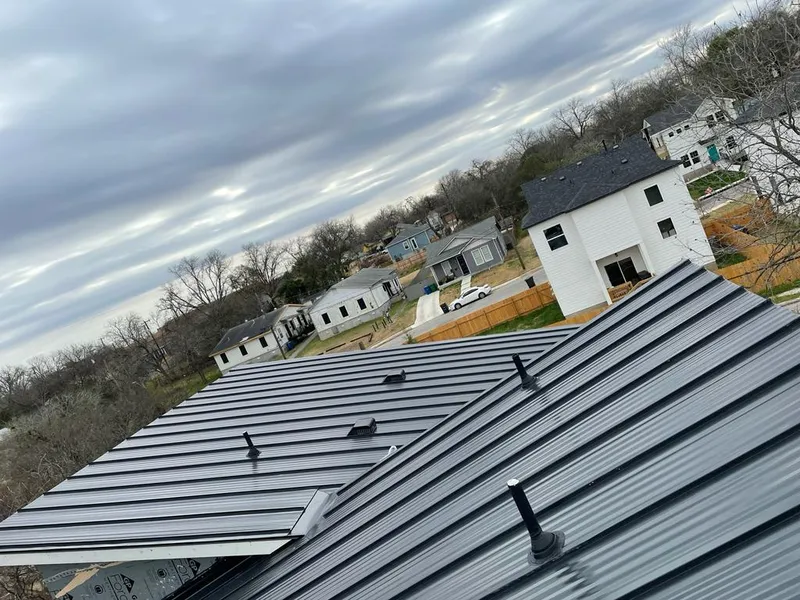 Standing seam metal roof panels with vents for Skylight Repair in Lexington Park